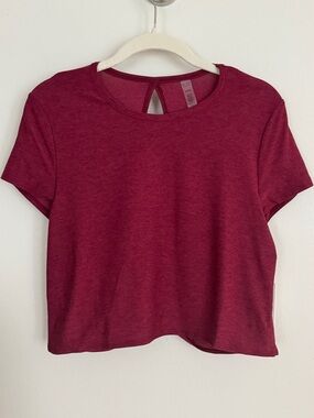 NWT Beyond Yoga Open Back Twist Crop Top XL Red Athletic Tee